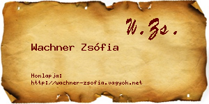 Wachner Zsófia névjegykártya