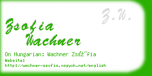 zsofia wachner business card